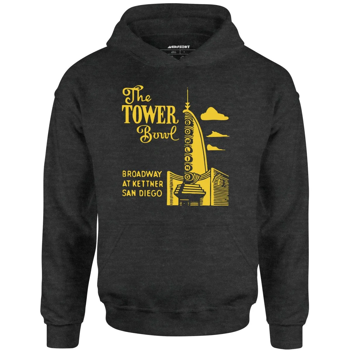 The Tower Bowl - San Diego, CA - Vintage Bowling Alley - Unisex Hoodie