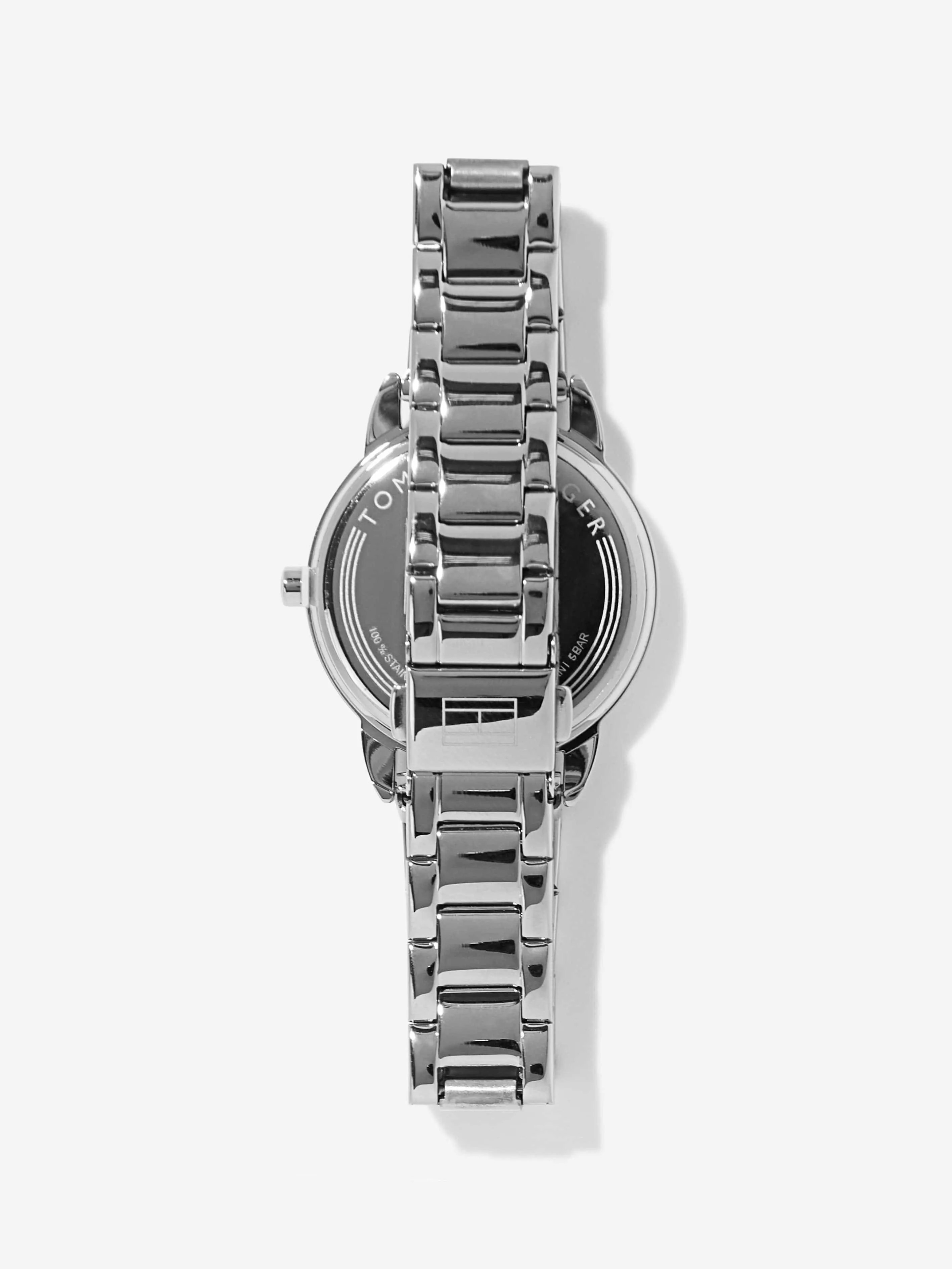 Tommy Hilfiger Girls Metal Strap Watch in Silver 34mm (One Size)