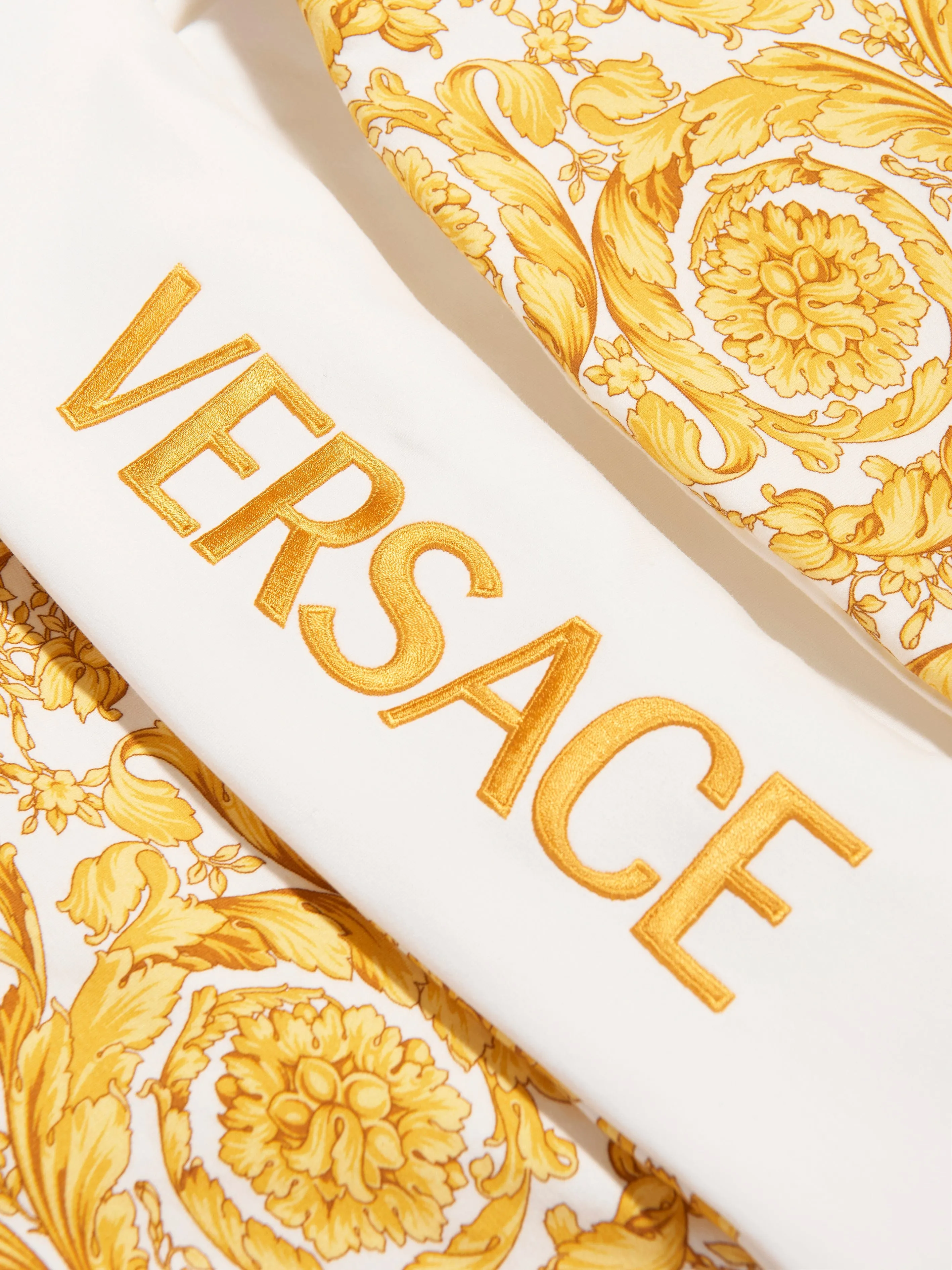 Versace Baby Barocco Print Nest in Gold