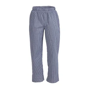 Whites Unisex Vegas Chefs Trousers Small Blue and White Check S