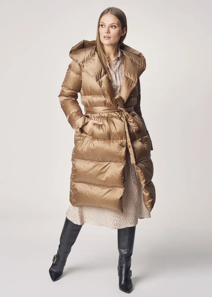 Womens Beige Down Winter Jacket